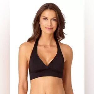 Anne Cole Signature® black tie back swim top! Size Large